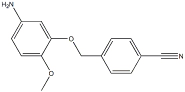 4-[(5-amino-2-methoxyphenoxy)methyl]benzonitrile Struktur