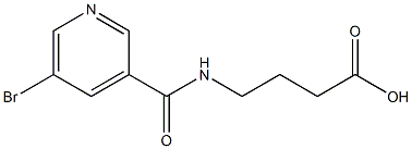 4-[(5-bromopyridin-3-yl)formamido]butanoic acid Struktur