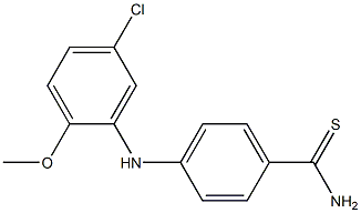 4-[(5-chloro-2-methoxyphenyl)amino]benzene-1-carbothioamide Struktur