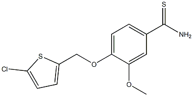 4-[(5-chlorothiophen-2-yl)methoxy]-3-methoxybenzene-1-carbothioamide Struktur