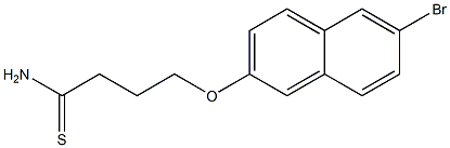 4-[(6-bromo-2-naphthyl)oxy]butanethioamide Struktur