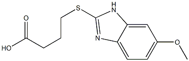 4-[(6-methoxy-1H-1,3-benzodiazol-2-yl)sulfanyl]butanoic acid Struktur