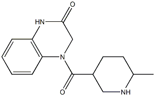 4-[(6-methylpiperidin-3-yl)carbonyl]-1,2,3,4-tetrahydroquinoxalin-2-one Struktur