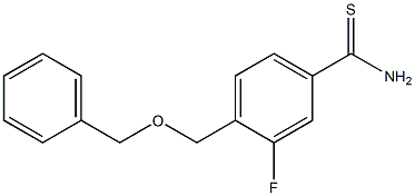 4-[(benzyloxy)methyl]-3-fluorobenzenecarbothioamide Struktur