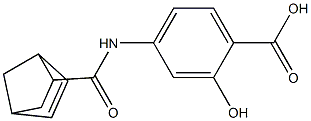 4-[(bicyclo[2.2.1]hept-5-en-2-ylcarbonyl)amino]-2-hydroxybenzoic acid Struktur