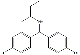 4-[(butan-2-ylamino)(4-chlorophenyl)methyl]phenol Struktur