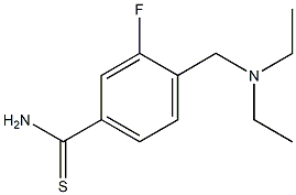 4-[(diethylamino)methyl]-3-fluorobenzenecarbothioamide Struktur