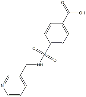 4-[(pyridin-3-ylmethyl)sulfamoyl]benzoic acid Struktur