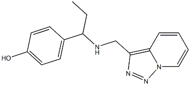 4-[1-({[1,2,4]triazolo[3,4-a]pyridin-3-ylmethyl}amino)propyl]phenol Struktur