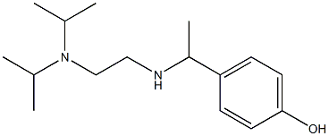 4-[1-({2-[bis(propan-2-yl)amino]ethyl}amino)ethyl]phenol Struktur