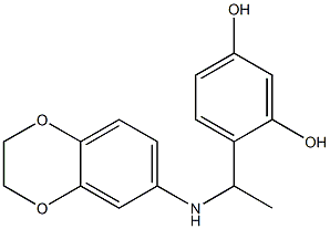 4-[1-(2,3-dihydro-1,4-benzodioxin-6-ylamino)ethyl]benzene-1,3-diol Struktur