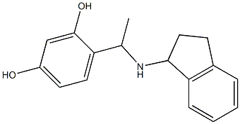 4-[1-(2,3-dihydro-1H-inden-1-ylamino)ethyl]benzene-1,3-diol Struktur