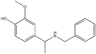 4-[1-(benzylamino)ethyl]-2-methoxyphenol Struktur