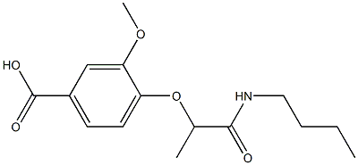 4-[1-(butylcarbamoyl)ethoxy]-3-methoxybenzoic acid Struktur