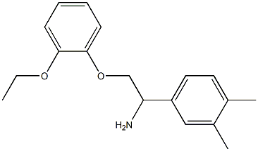 4-[1-amino-2-(2-ethoxyphenoxy)ethyl]-1,2-dimethylbenzene Struktur