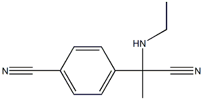 4-[1-cyano-1-(ethylamino)ethyl]benzonitrile Struktur