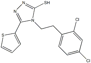 4-[2-(2,4-dichlorophenyl)ethyl]-5-(thiophen-2-yl)-4H-1,2,4-triazole-3-thiol Struktur