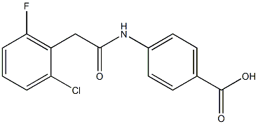 4-[2-(2-chloro-6-fluorophenyl)acetamido]benzoic acid Struktur