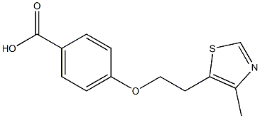 4-[2-(4-methyl-1,3-thiazol-5-yl)ethoxy]benzoic acid Struktur