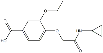 4-[2-(cyclopropylamino)-2-oxoethoxy]-3-ethoxybenzoic acid Struktur