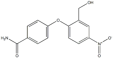 4-[2-(hydroxymethyl)-4-nitrophenoxy]benzamide Struktur