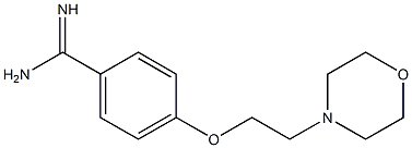 4-[2-(morpholin-4-yl)ethoxy]benzene-1-carboximidamide Struktur