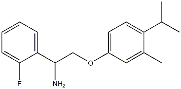 4-[2-amino-2-(2-fluorophenyl)ethoxy]-2-methyl-1-(propan-2-yl)benzene Struktur