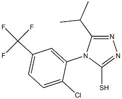 4-[2-chloro-5-(trifluoromethyl)phenyl]-5-(propan-2-yl)-4H-1,2,4-triazole-3-thiol Struktur