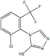 4-[2-chloro-6-(trifluoromethyl)phenyl]-4H-1,2,4-triazole-3-thiol Struktur