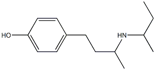 4-[3-(butan-2-ylamino)butyl]phenol Struktur