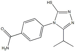 4-[3-(propan-2-yl)-5-sulfanyl-4H-1,2,4-triazol-4-yl]benzamide Struktur