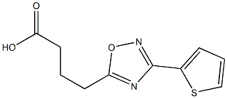 4-[3-(thiophen-2-yl)-1,2,4-oxadiazol-5-yl]butanoic acid Struktur