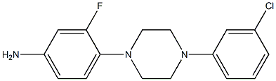 4-[4-(3-chlorophenyl)piperazin-1-yl]-3-fluoroaniline Struktur