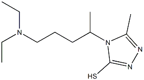 4-[4-(diethylamino)-1-methylbutyl]-5-methyl-4H-1,2,4-triazole-3-thiol Struktur