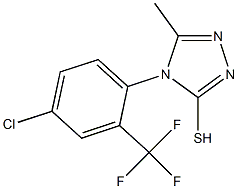 4-[4-chloro-2-(trifluoromethyl)phenyl]-5-methyl-4H-1,2,4-triazole-3-thiol Struktur