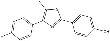 4-[5-methyl-4-(4-methylphenyl)-1,3-thiazol-2-yl]phenol Struktur