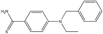 4-[benzyl(ethyl)amino]benzene-1-carbothioamide Struktur