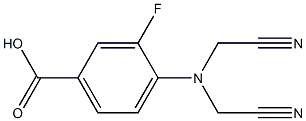 4-[bis(cyanomethyl)amino]-3-fluorobenzoic acid Struktur