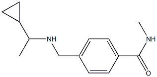 4-{[(1-cyclopropylethyl)amino]methyl}-N-methylbenzamide Struktur