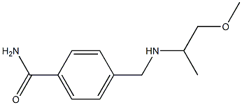 4-{[(1-methoxypropan-2-yl)amino]methyl}benzamide Struktur