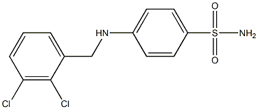 4-{[(2,3-dichlorophenyl)methyl]amino}benzene-1-sulfonamide Struktur