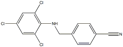 4-{[(2,4,6-trichlorophenyl)amino]methyl}benzonitrile Struktur