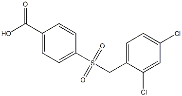 4-{[(2,4-dichlorophenyl)methane]sulfonyl}benzoic acid Struktur