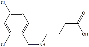 4-{[(2,4-dichlorophenyl)methyl]amino}butanoic acid Struktur