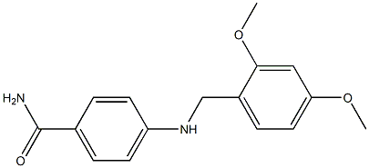 4-{[(2,4-dimethoxyphenyl)methyl]amino}benzamide Struktur