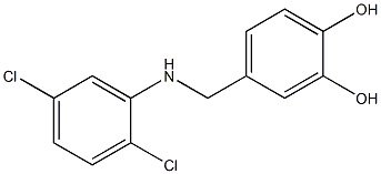 4-{[(2,5-dichlorophenyl)amino]methyl}benzene-1,2-diol Struktur