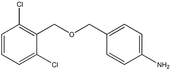 4-{[(2,6-dichlorophenyl)methoxy]methyl}aniline Struktur