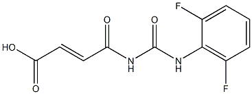 4-{[(2,6-difluorophenyl)carbamoyl]amino}-4-oxobut-2-enoic acid Struktur