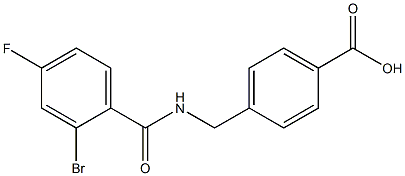 4-{[(2-bromo-4-fluorophenyl)formamido]methyl}benzoic acid Struktur