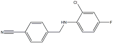 4-{[(2-chloro-4-fluorophenyl)amino]methyl}benzonitrile Struktur